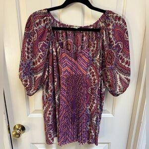 One World Pleated Front Top